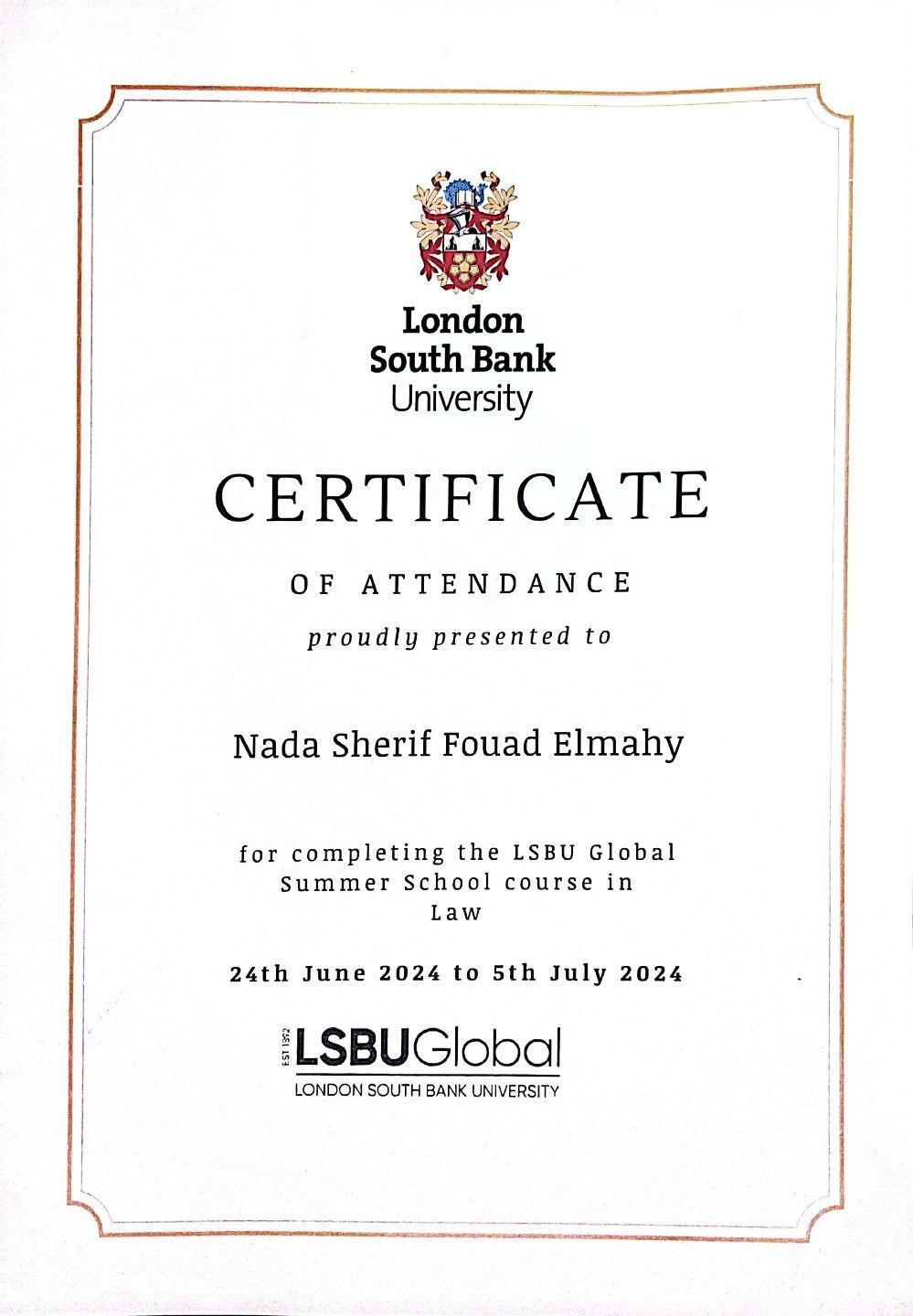 London South Bank University Summer School